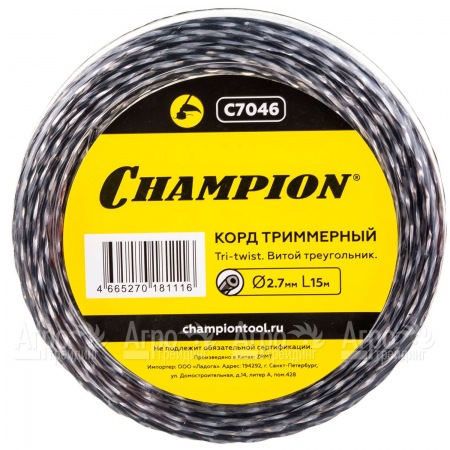 Корд триммерный Champion Tri-twist 2.7мм, 15м (витой треугольник)  в Ижевске