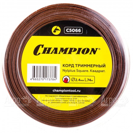 Корд триммерный Champion Nylplus Square 2.4мм, 74м (квадрат)+нож  в Ижевске