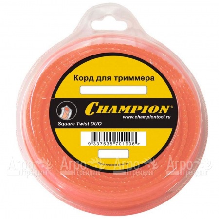 Корд триммерный Champion Square Twist Duo 2.4мм, 44м (витой квадрат)  в Ижевске