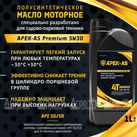 Масло моторное всесезонное полусинтетическое APEK-AS Premium 5W30 (1,0л.) для 4-х тактных двигателей в Ижевске