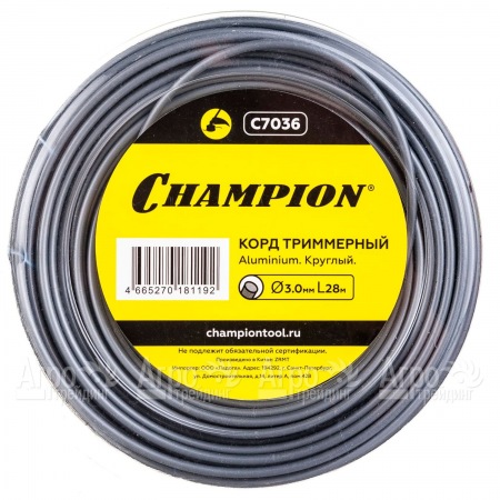 Корд триммерный Champion Aluminium 3.0мм, 28м (круглый)  в Ижевске