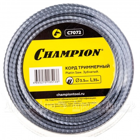 Корд триммерный Champion Platin Saw 3.5мм, 35м (зубчатый)+нож  в Ижевске