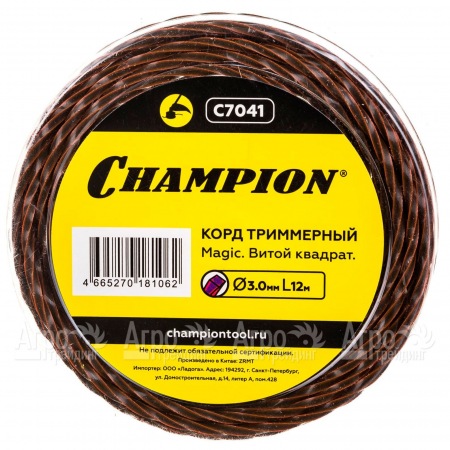 Корд триммерный Champion Magic 3мм, 12м (витой квадрат)  в Ижевске