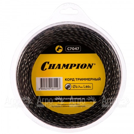 Корд триммерный Champion Tri-twist 2.7мм, 60м (витой треугольник)+нож  в Ижевске