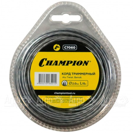 Корд триммерный Champion Alu Twist 2.0мм, 15м (витой) в Ижевске