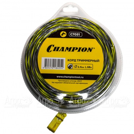 Корд триммерный Champion Tornado 2.4мм, 68м (витой квадрат)+нож  в Ижевске