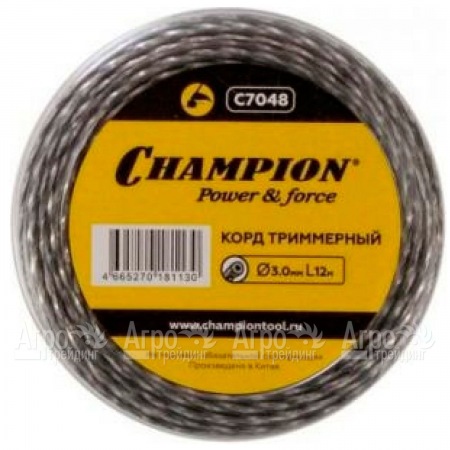 Корд триммерный Champion Tri-twist 3.0мм, 12м (витой треугольник)  в Ижевске